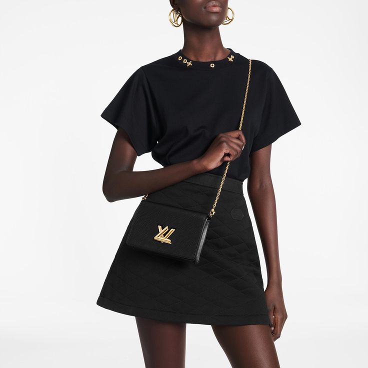 Louis Vuitton Twist Chain Black Wallet