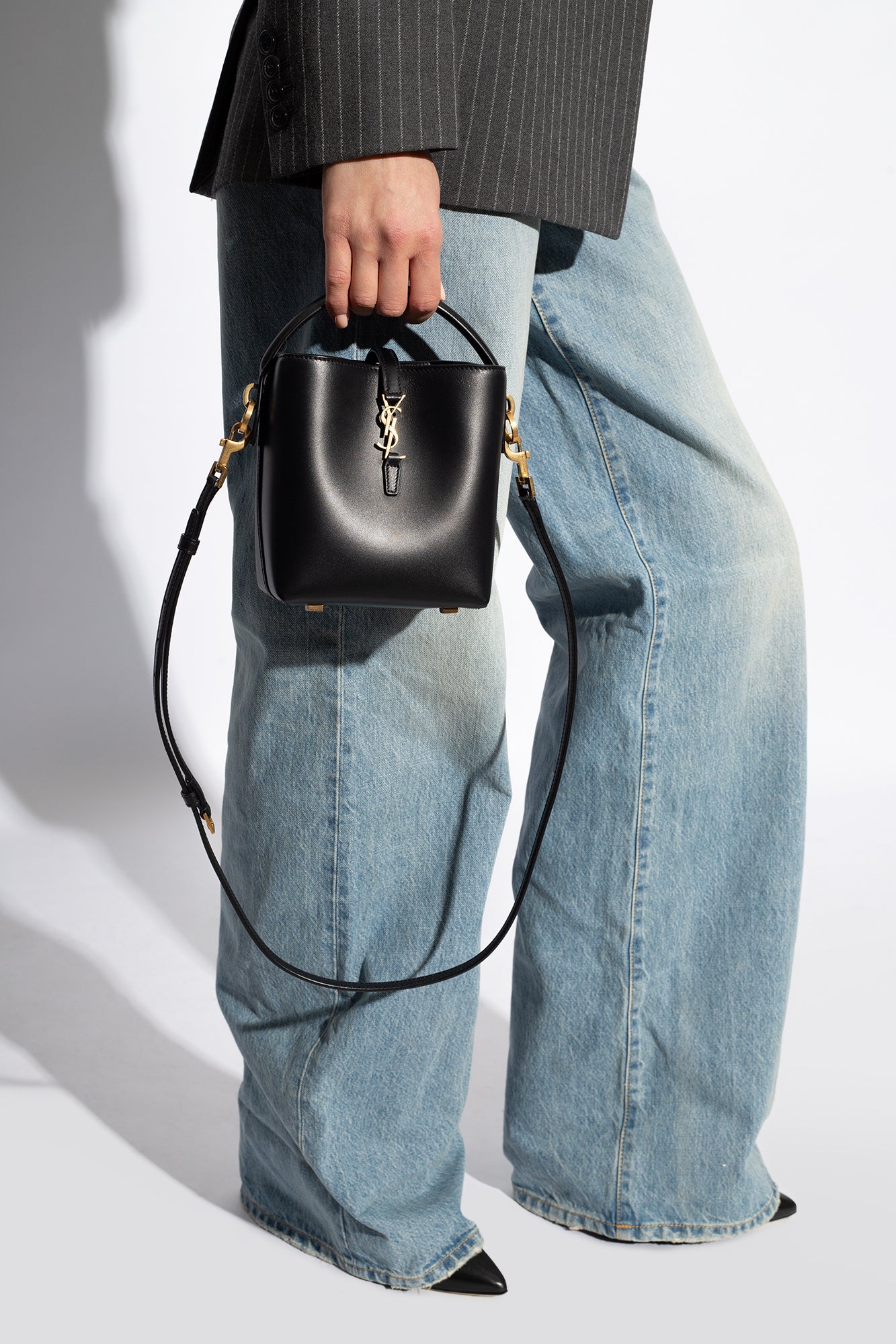 SAINT LAURENT LE 37 MINI IN SHINY LEATHER - official Model