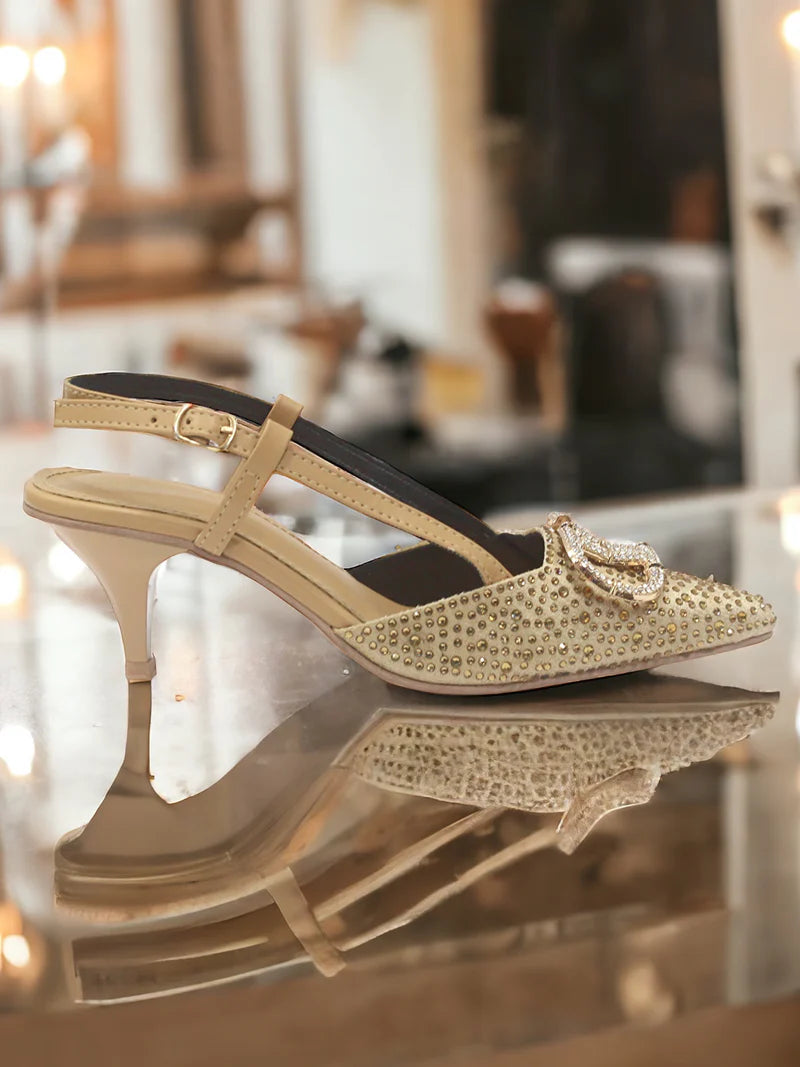 VLOGO SIGNATURE PUMPS - GOLDEN