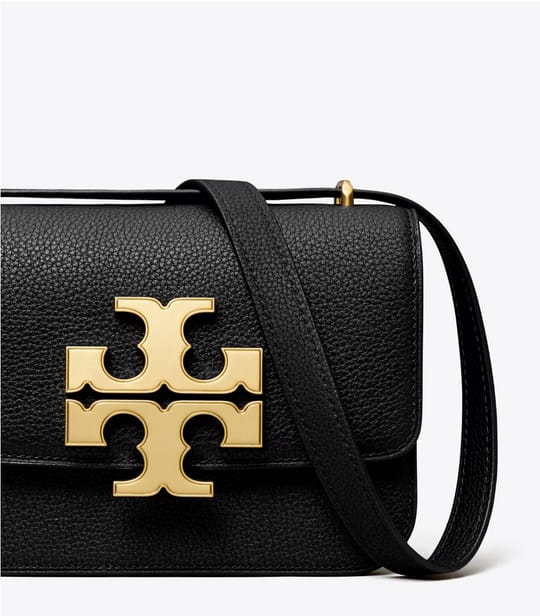 TORY BURCH Small Eleanor Pebbled Bag - Black