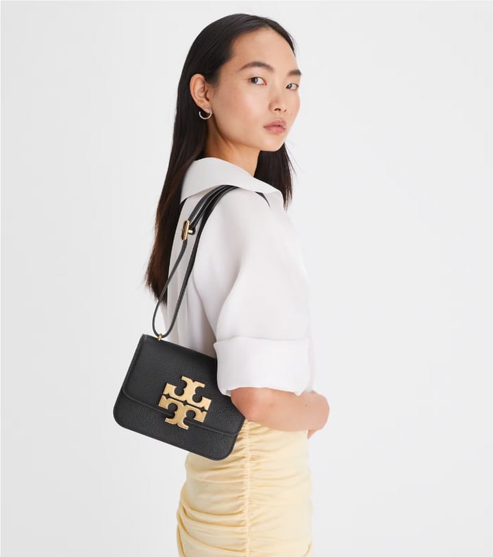 TORY BURCH Small Eleanor Pebbled Bag - Black
