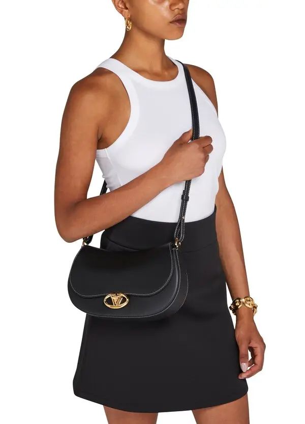 VALENTINO GARAVANI OHVAL' SMALL SHOULDER BAG - Black