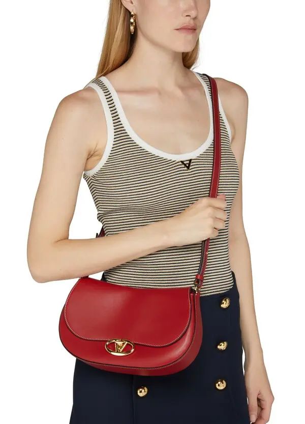 VALENTINO GARAVANI OHVAL' SMALL SHOULDER BAG - Red