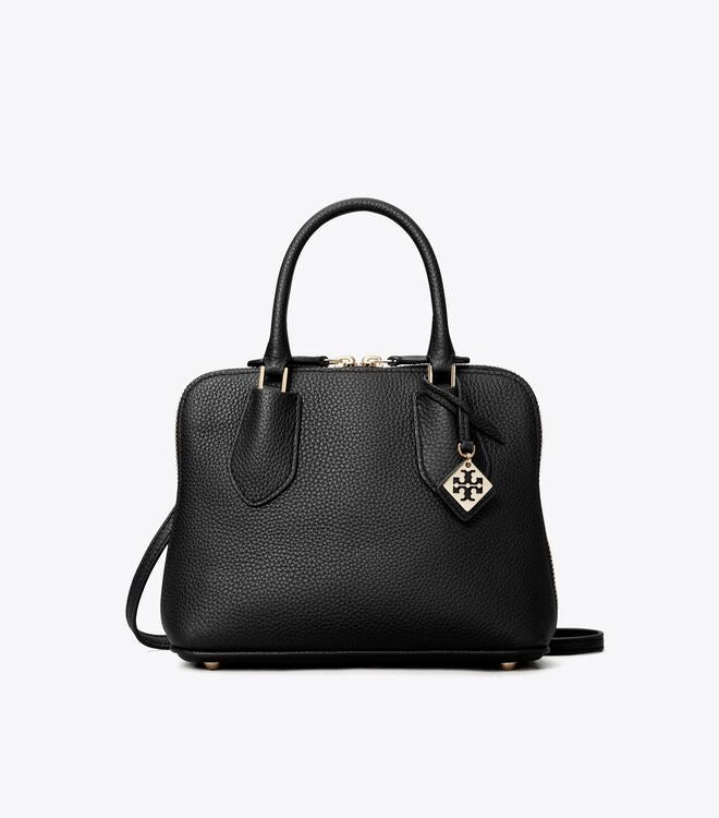 Tory Burch Mini Swing Leather Satchel Bag - Black