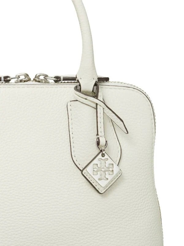 Tory Burch Mini Swing Leather Satchel Bag - White