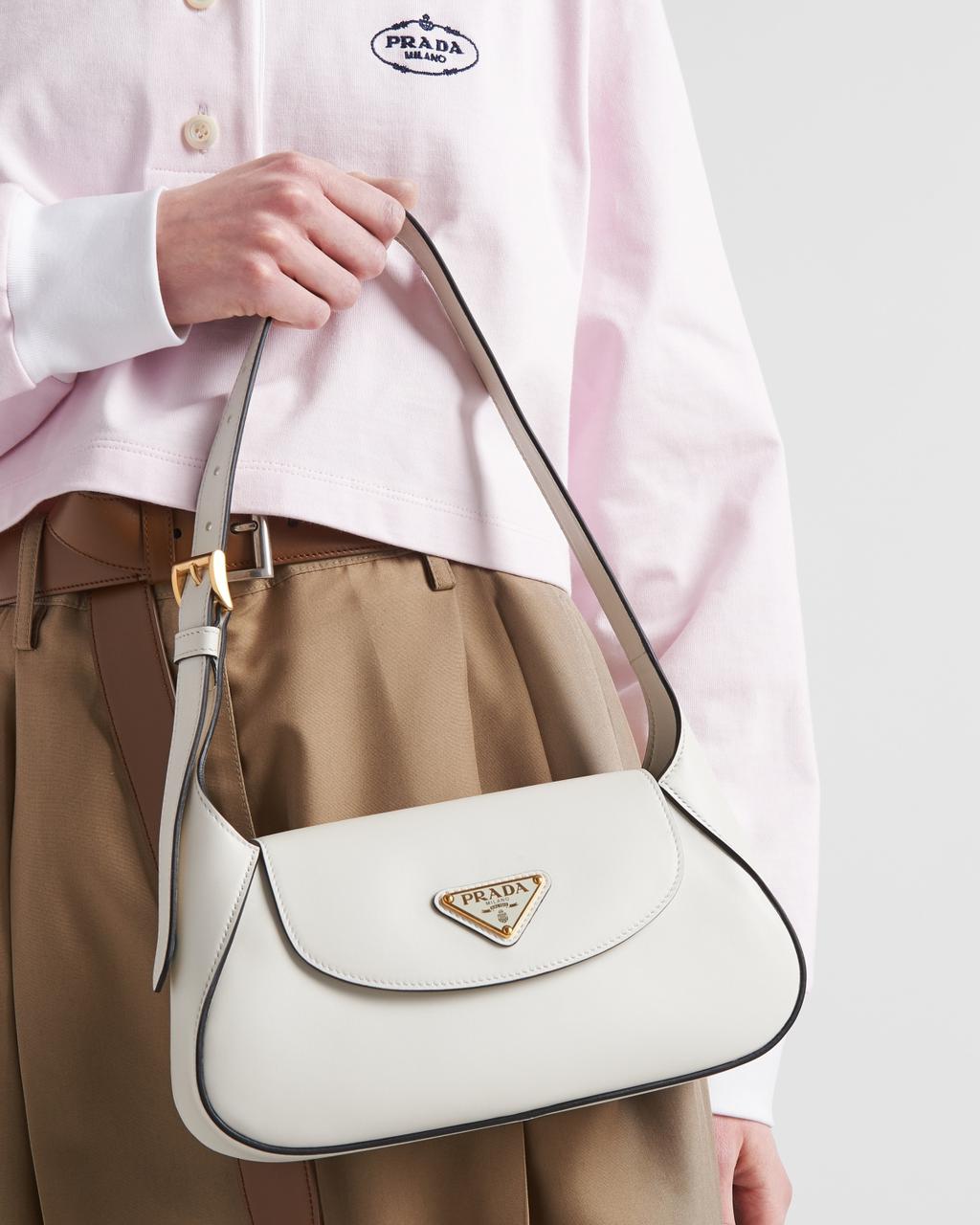 PRADA Small Flap Shoulder Bag - White