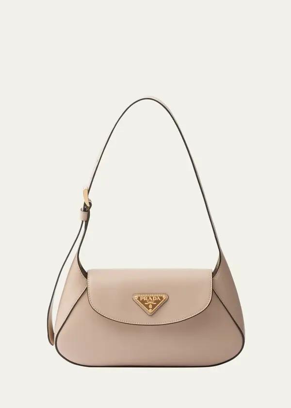 PRADA Small Flap Shoulder Bag - Fawn