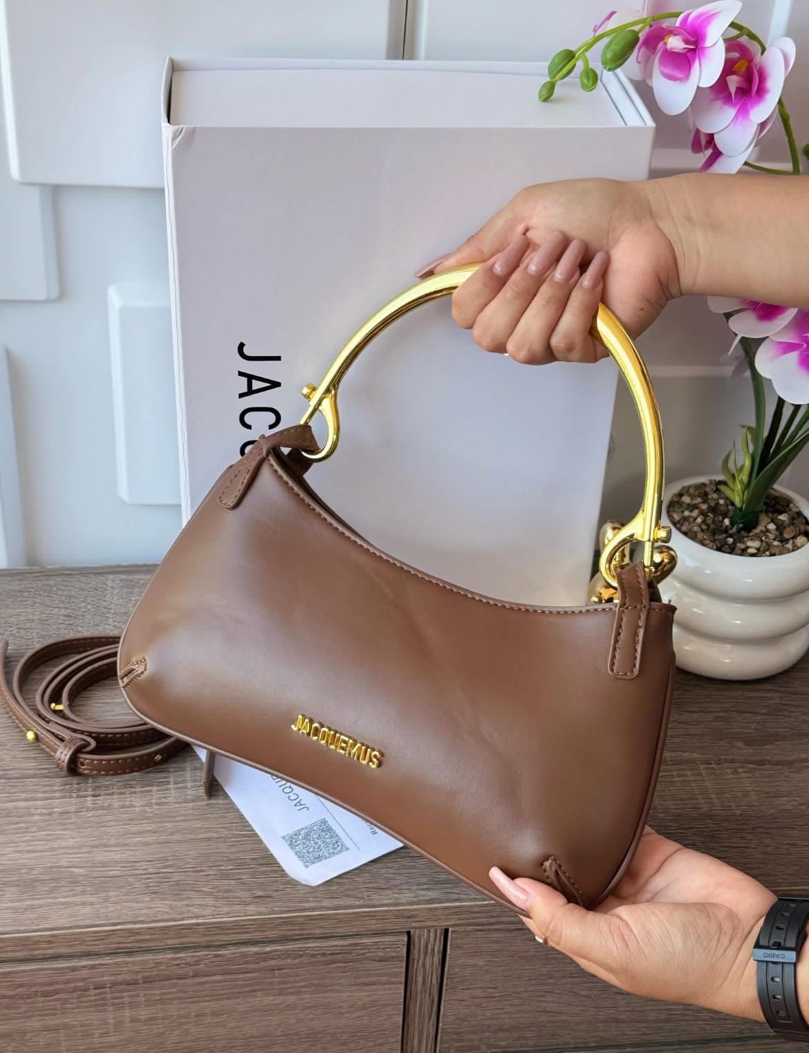 JACQUEMUS Le Bisou Mousqueton Bag - Brown