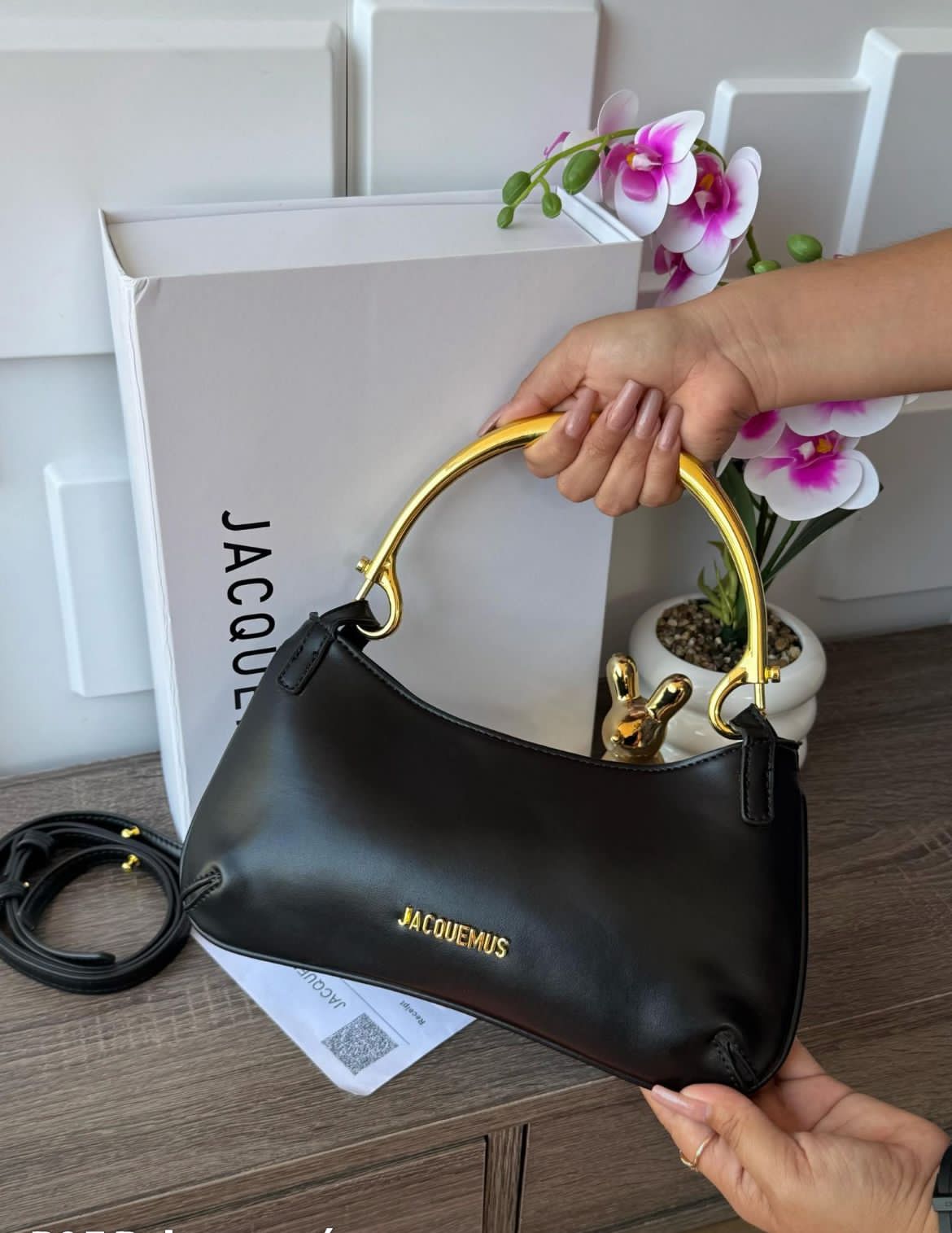 JACQUEMUS Le Bisou Mousqueton Bag - Black