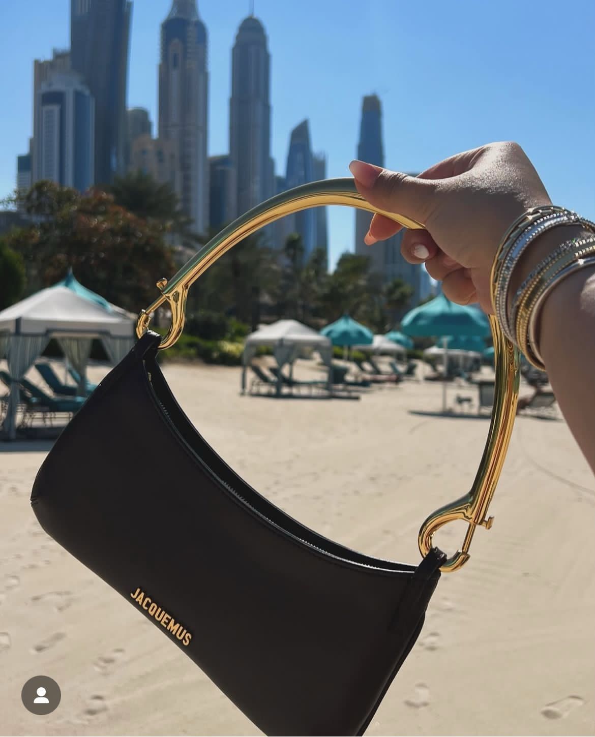 JACQUEMUS Le Bisou Mousqueton Bag - Black