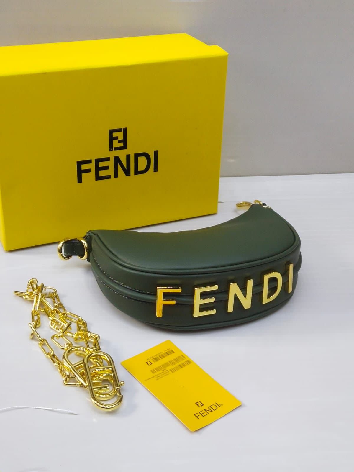 FENDI Fendigraphy Mini Bag - Green