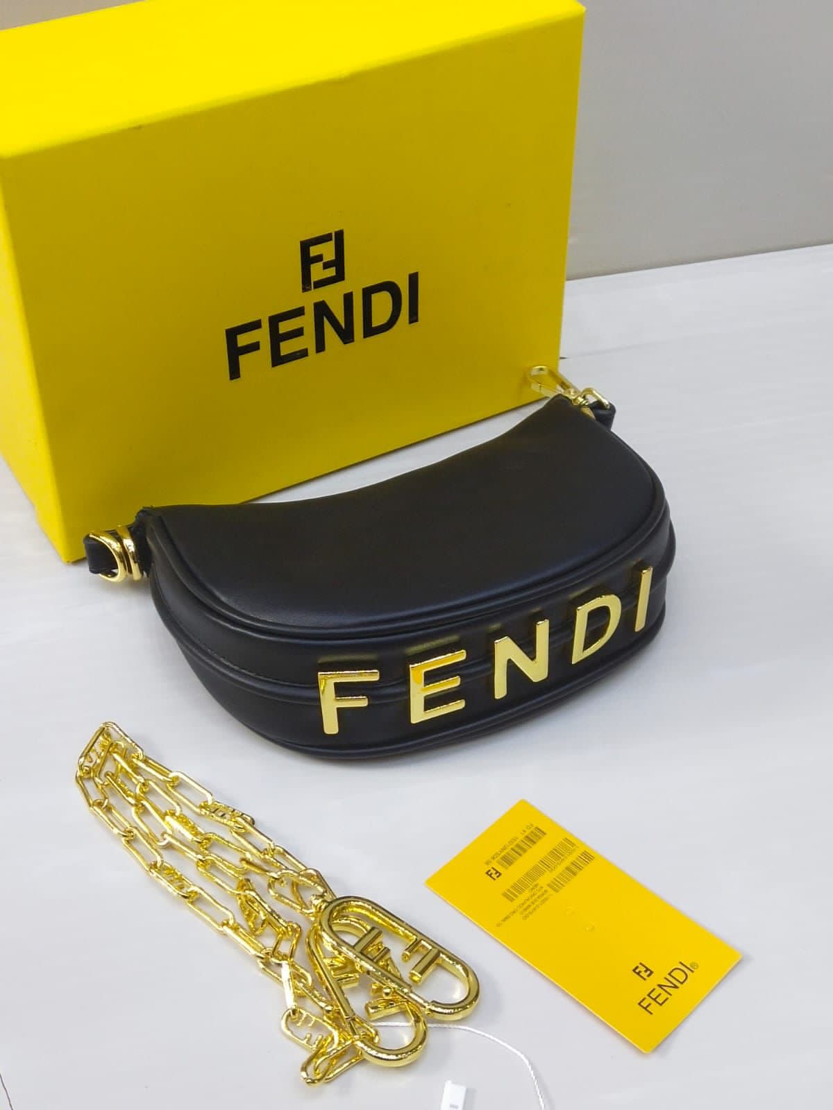 FENDI Fendigraphy Mini Bag - Black