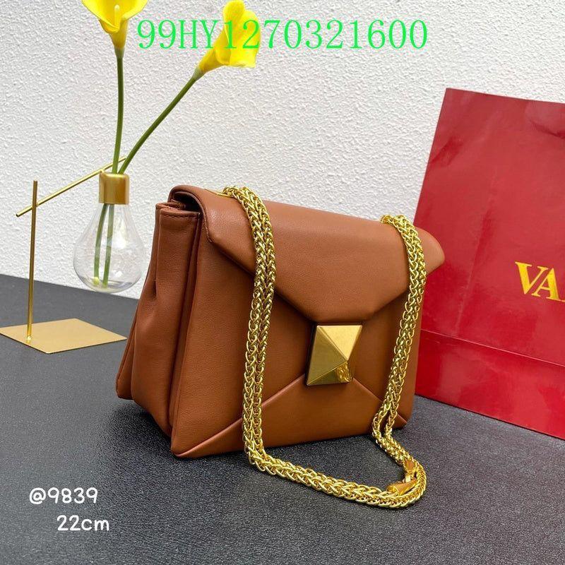 VALENTINO Garvani One Stud Crossbody Bag - Brown