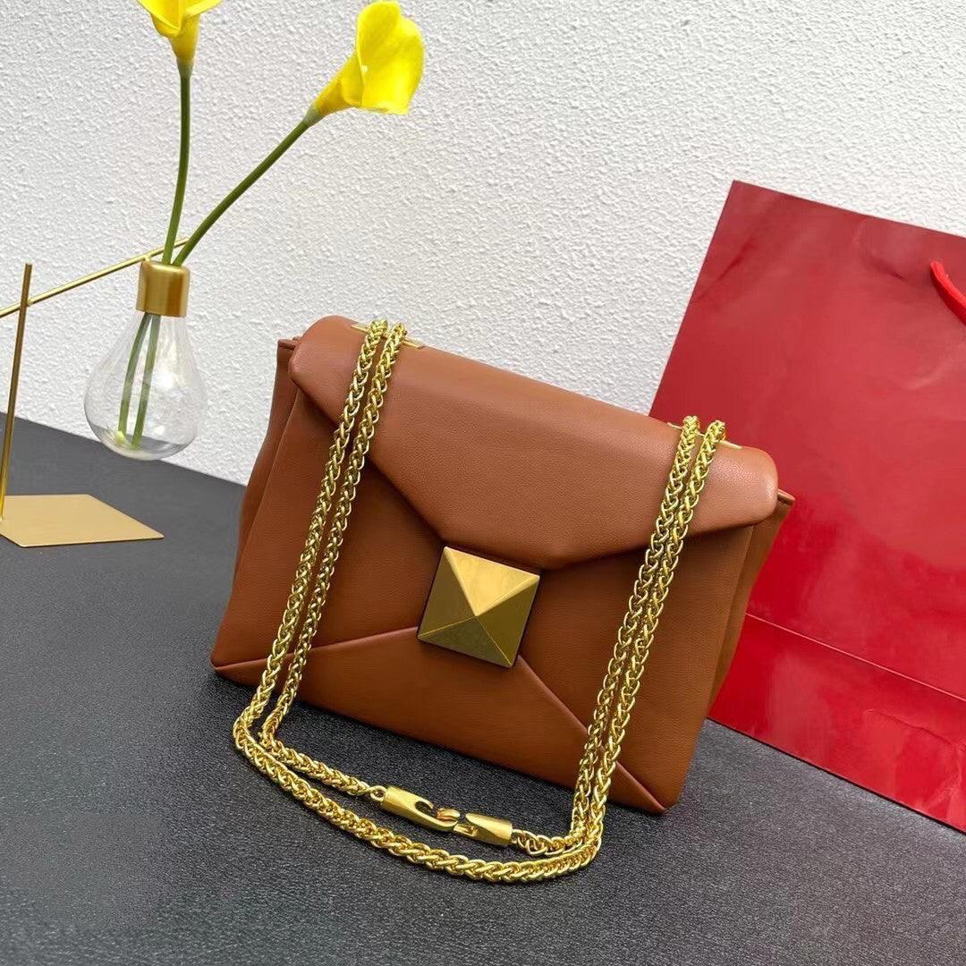 VALENTINO Garvani One Stud Crossbody Bag - Brown