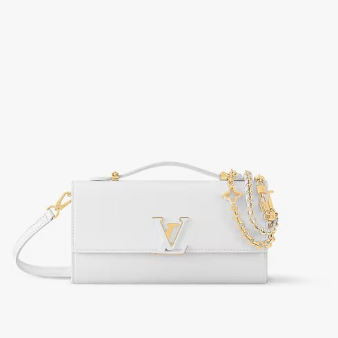 LOUIS VUITTON Wallet On Chain Capucines - White
