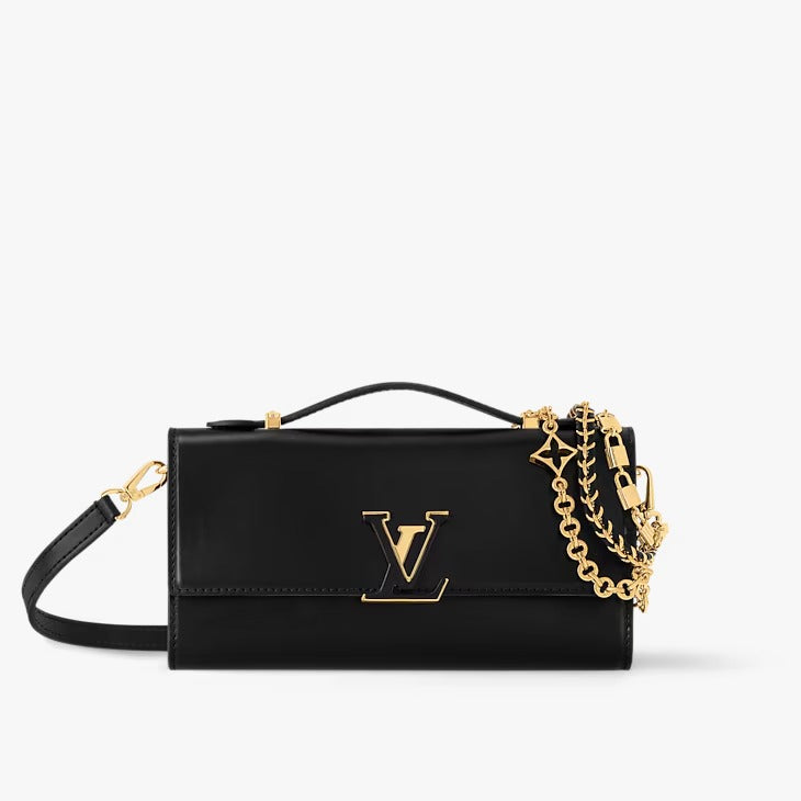 LOUIS VUITTON Wallet On Chain Capucines - Black