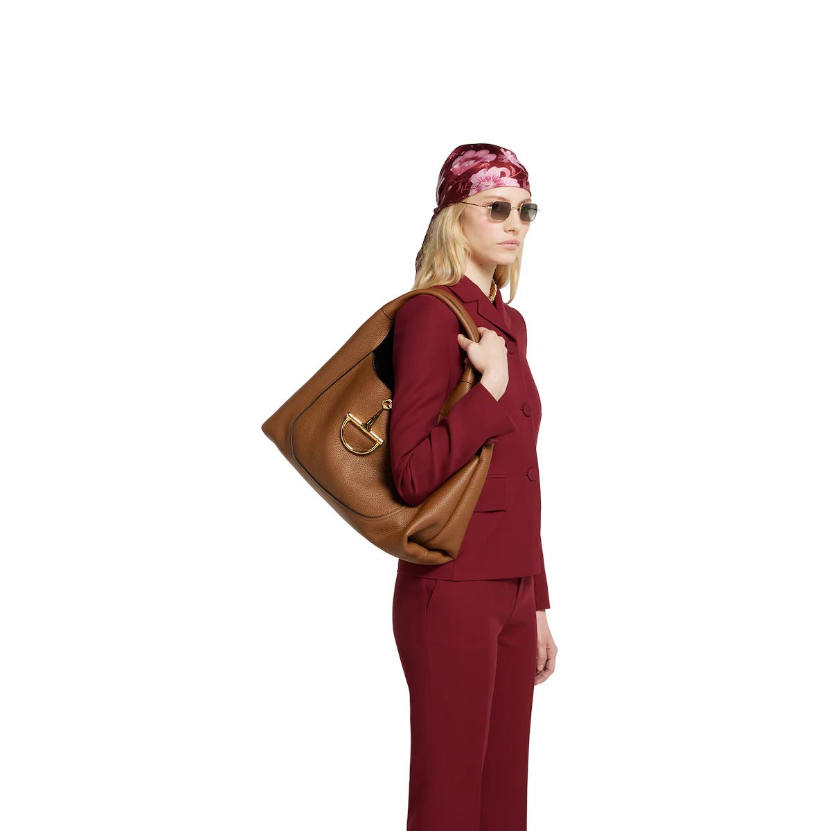 GUCCI Softbit Maxi Shoulder Bag - Brown