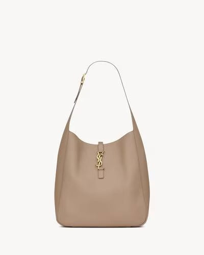 Saint Laurent Women's Le 5 A 7 Supple Large Shoulder Hobo Bag - Beige
