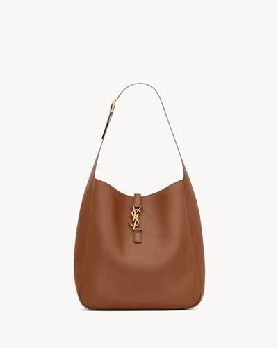 Saint Laurent Women's Le 5 A 7 Supple Large Shoulder Hobo Bag - Brown