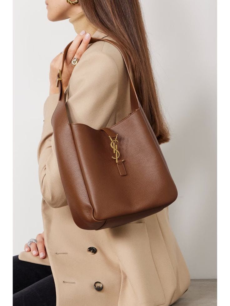 Saint Laurent Women's Le 5 A 7 Supple Large Shoulder Hobo Bag - Brown