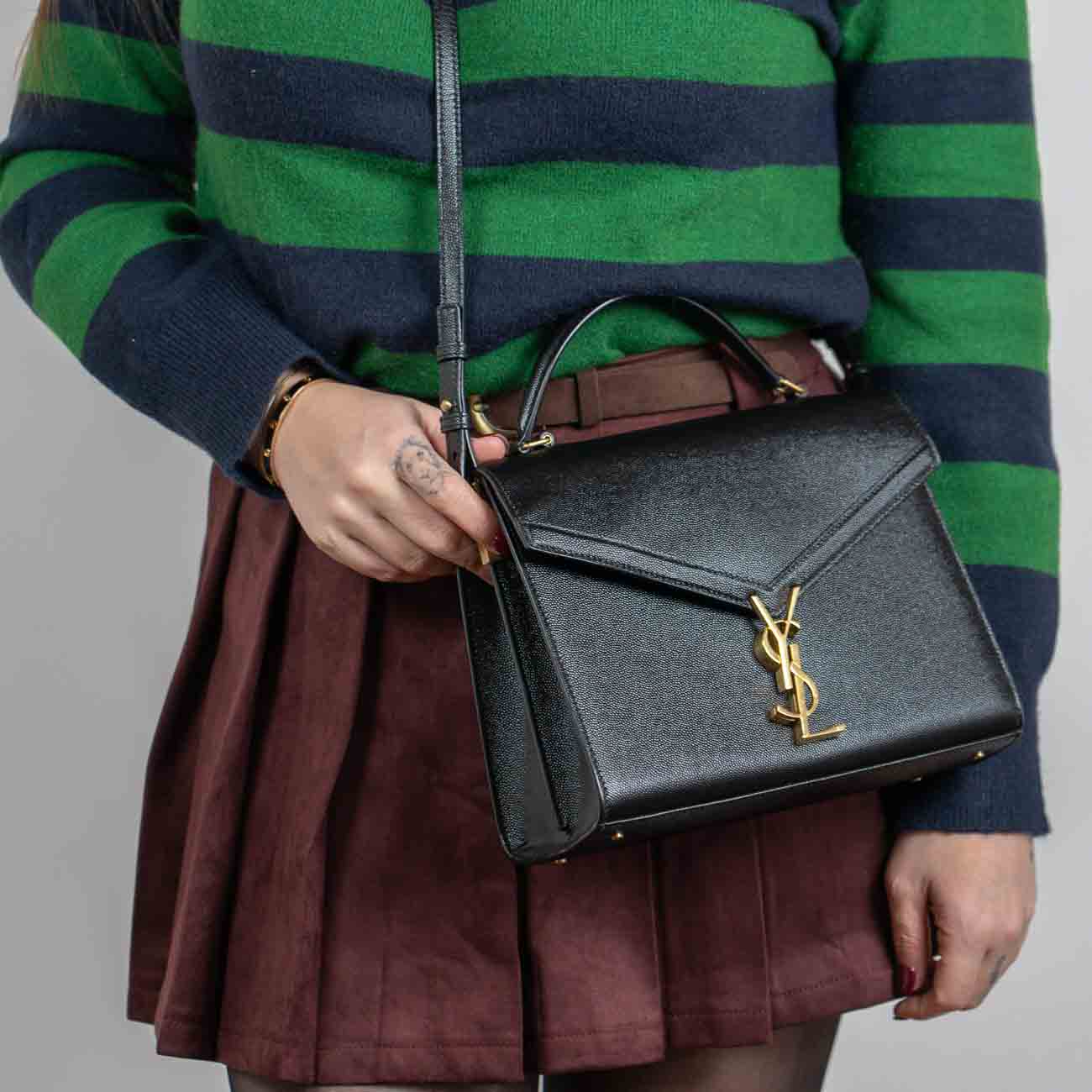 Saint Laurent Cassandra Medium Top Handle Bag