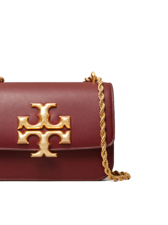 TORY BURCH ELEANOR SMALL CONVERTIBLE SHOULDER BAG CLARET - MAROON
