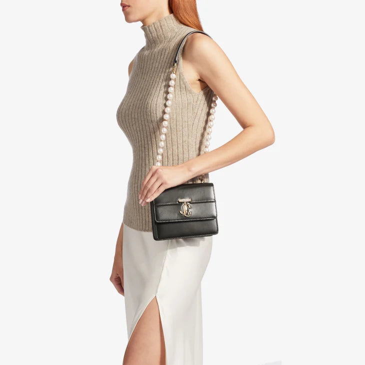 JIMMY CHOO Crossbody Plain Design Bag - Black