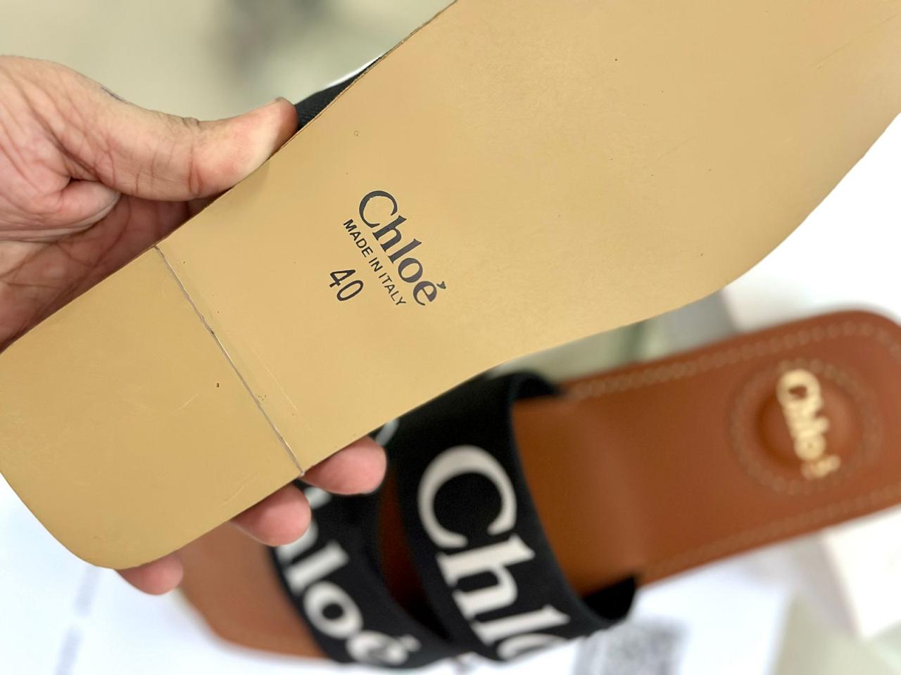 CHLOE Woody Flat Mule - Black