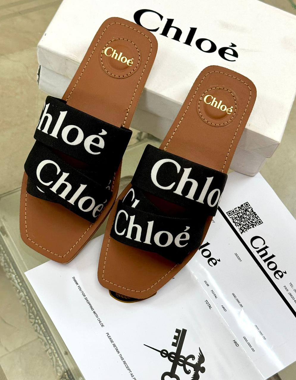 CHLOE Woody Flat Mule - Black