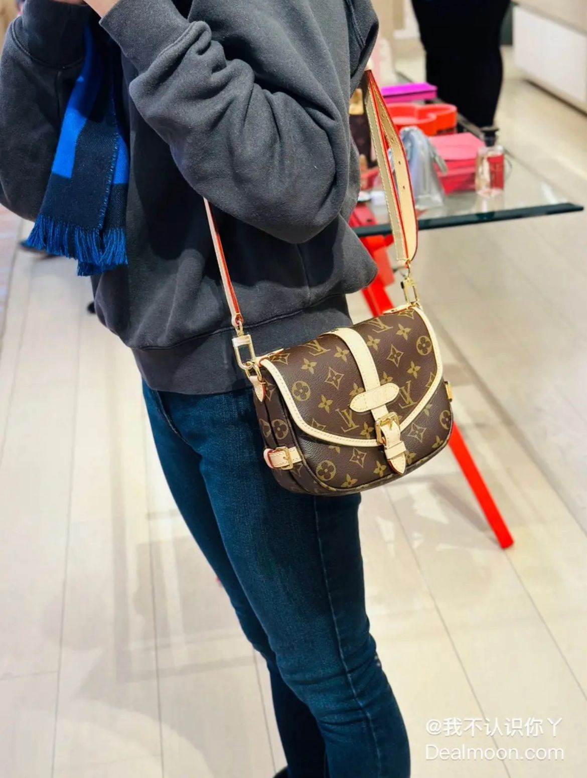 LOUIS VUITTON Saumur Handbag Monogram BB