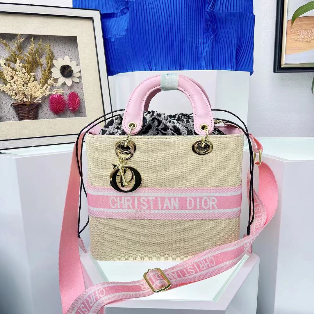 CHRISTIAN DIOR LADY DIOR Women's Bucket Bag - LIGHT PINK