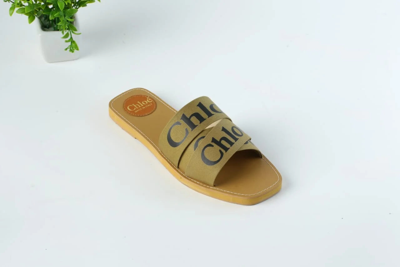 CHLOE Woody Flat Mule - Khaki