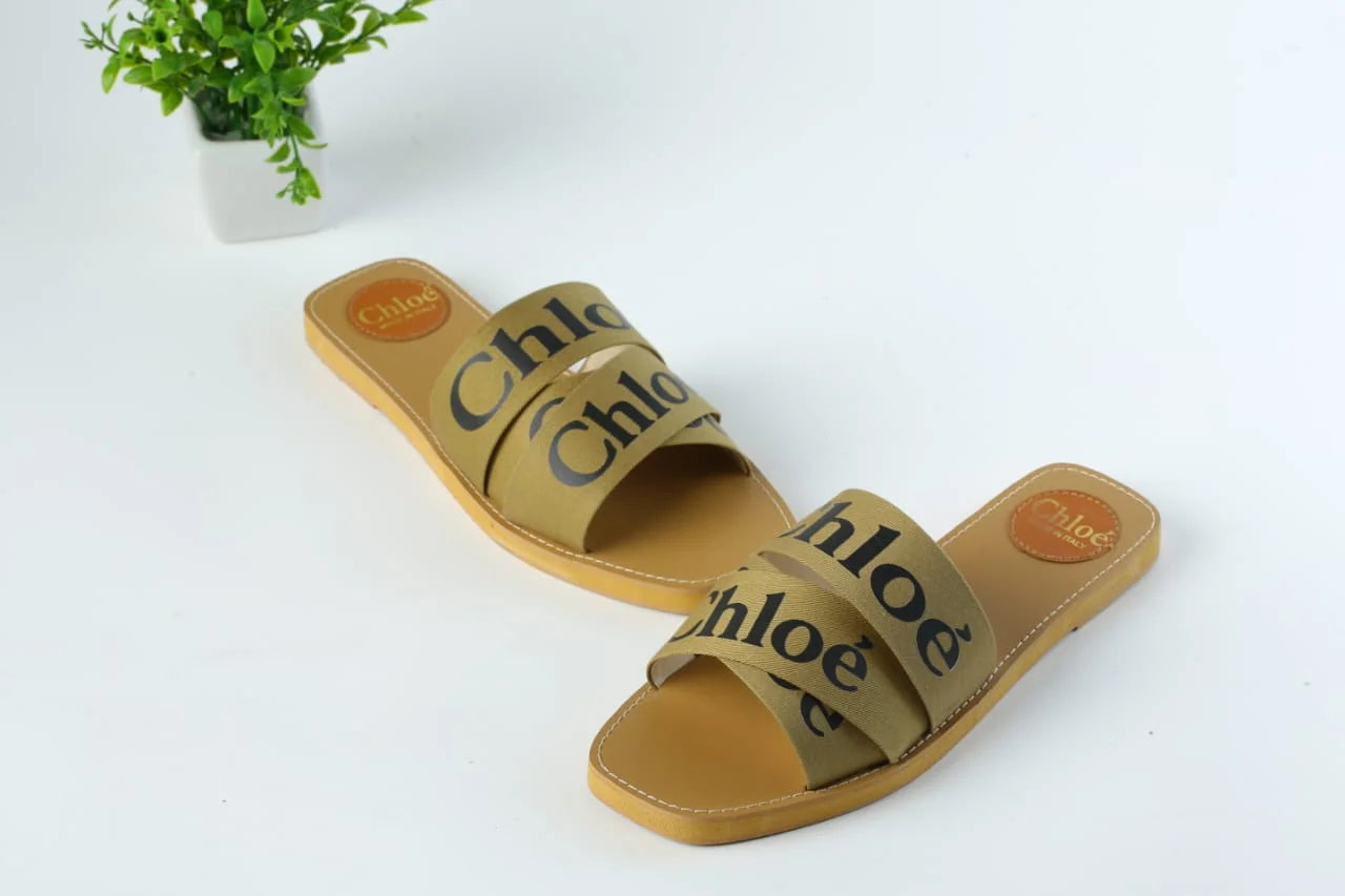 CHLOE Woody Flat Mule - Khaki
