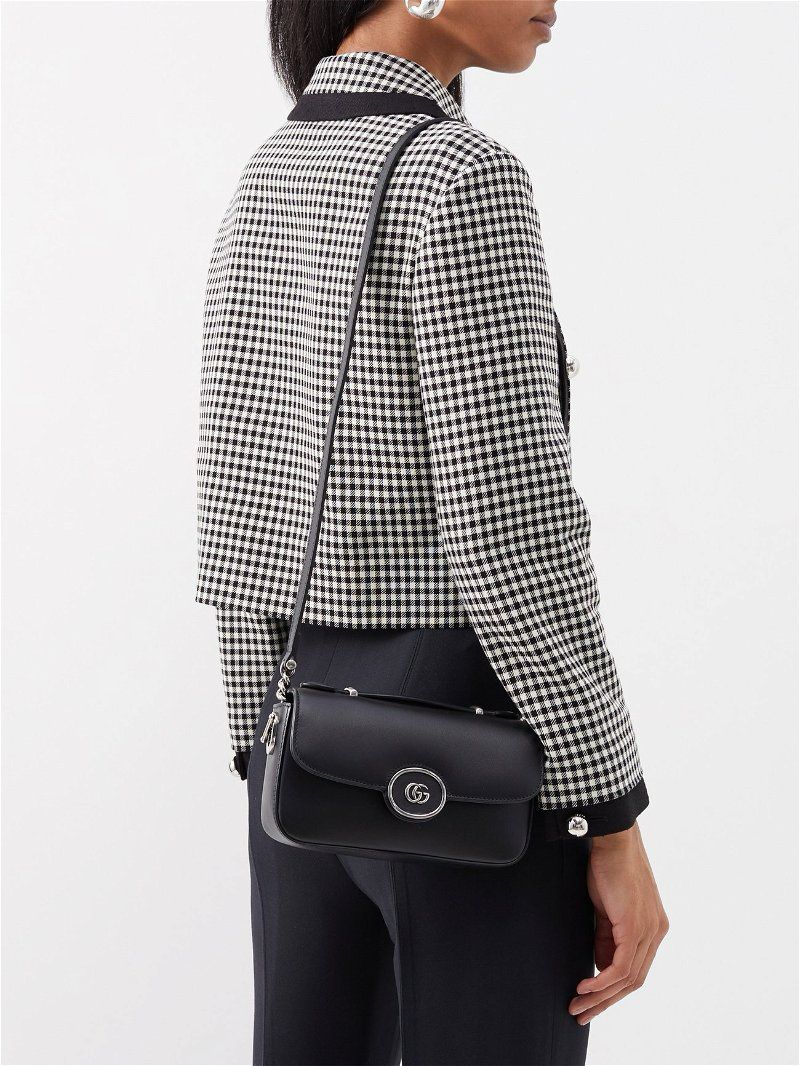 GUCCI Petite GG Mini Shoulder Bag - Black