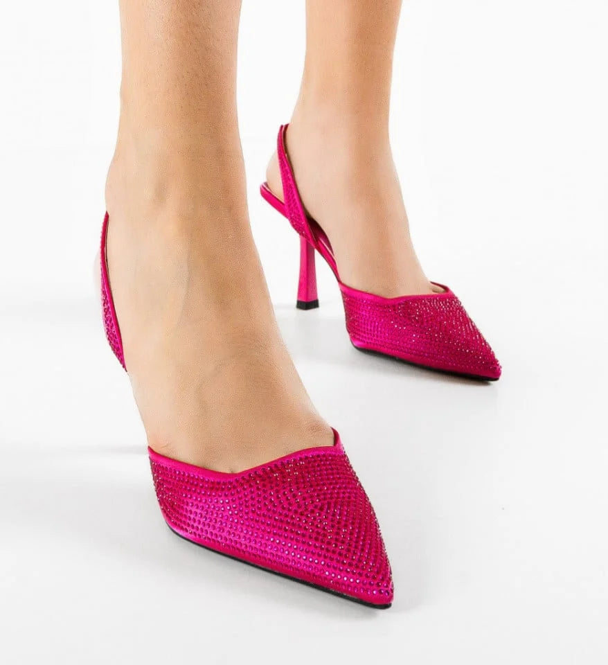 ZARA Rhinestone Slingback Heels