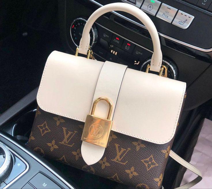 LOUIS VUITTON Locky Top Handle Crossbody Bag - White