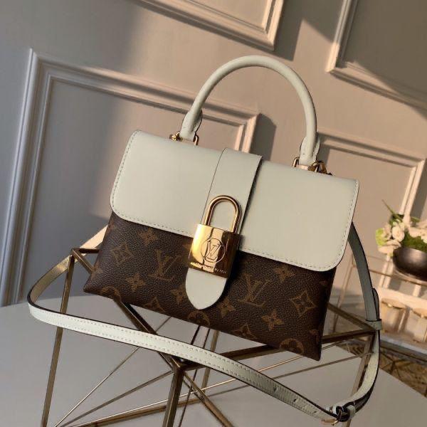 LOUIS VUITTON Locky Top Handle Crossbody Bag - White