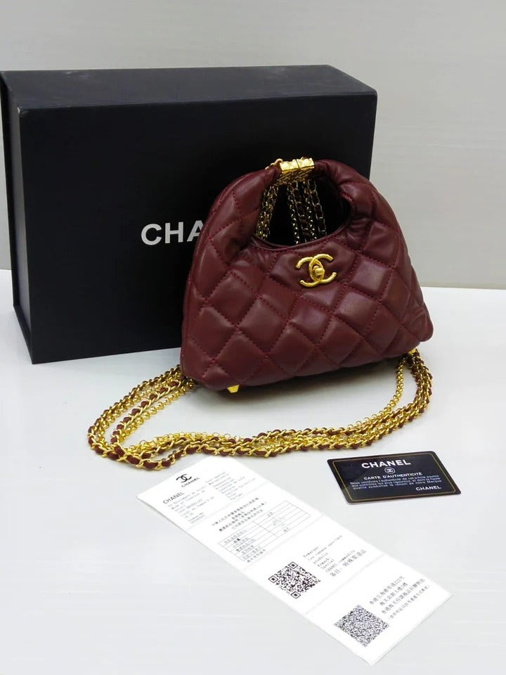 CHANEL Small Hobo Bag - Mehroon