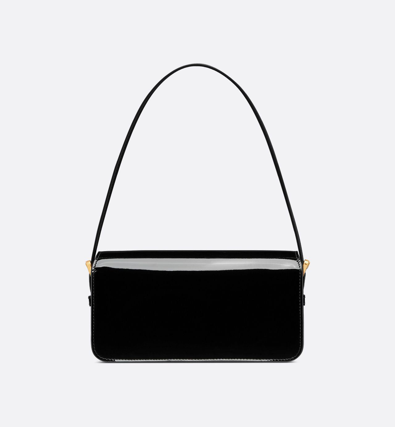 DIOR Miss Dior Patent Leather Calfskin Hand & Shoulder Bag - Black