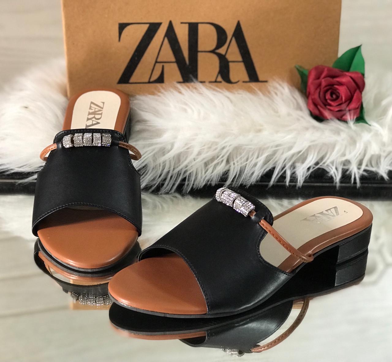 ZARA 1' Fancy Heels Sandal - Black