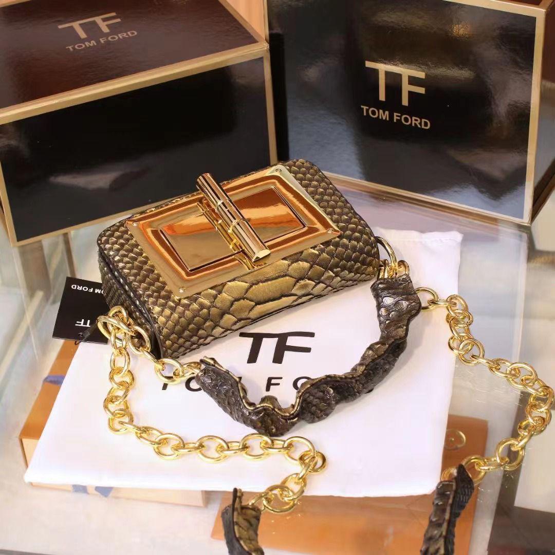 TOM FORD NATALIA SHOULDER BAG - GOLDEN BLACK