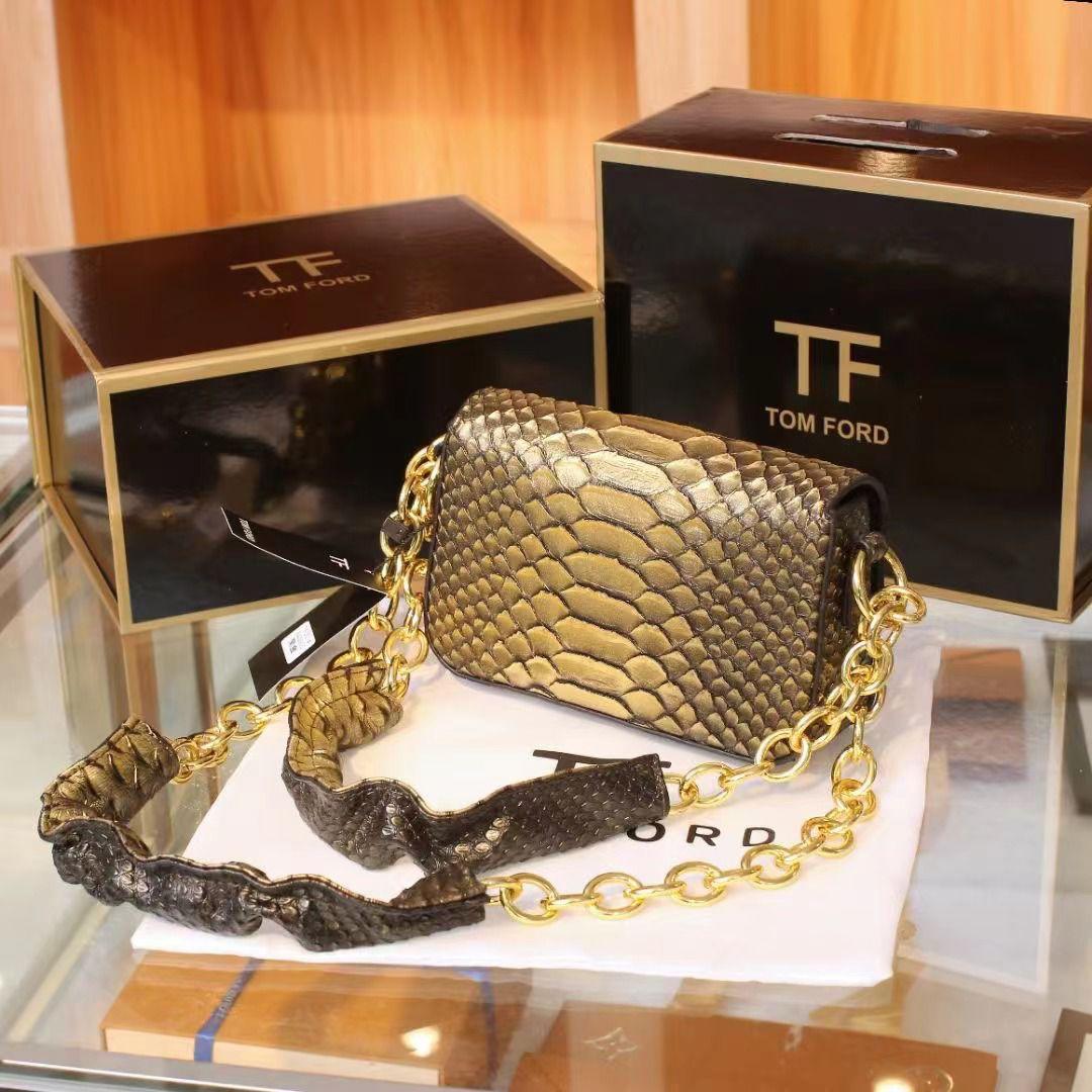 TOM FORD NATALIA SHOULDER BAG - GOLDEN BLACK