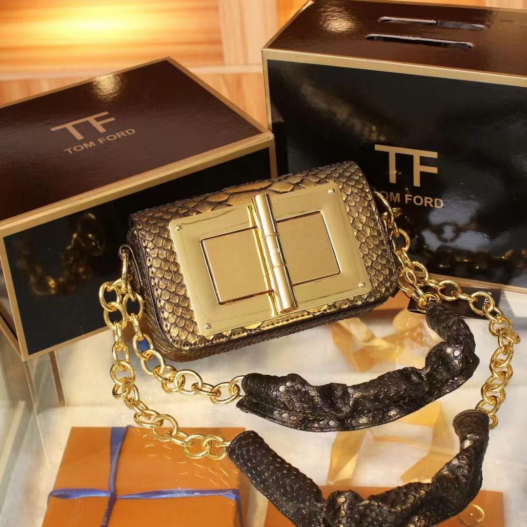 TOM FORD NATALIA SHOULDER BAG - GOLDEN BLACK
