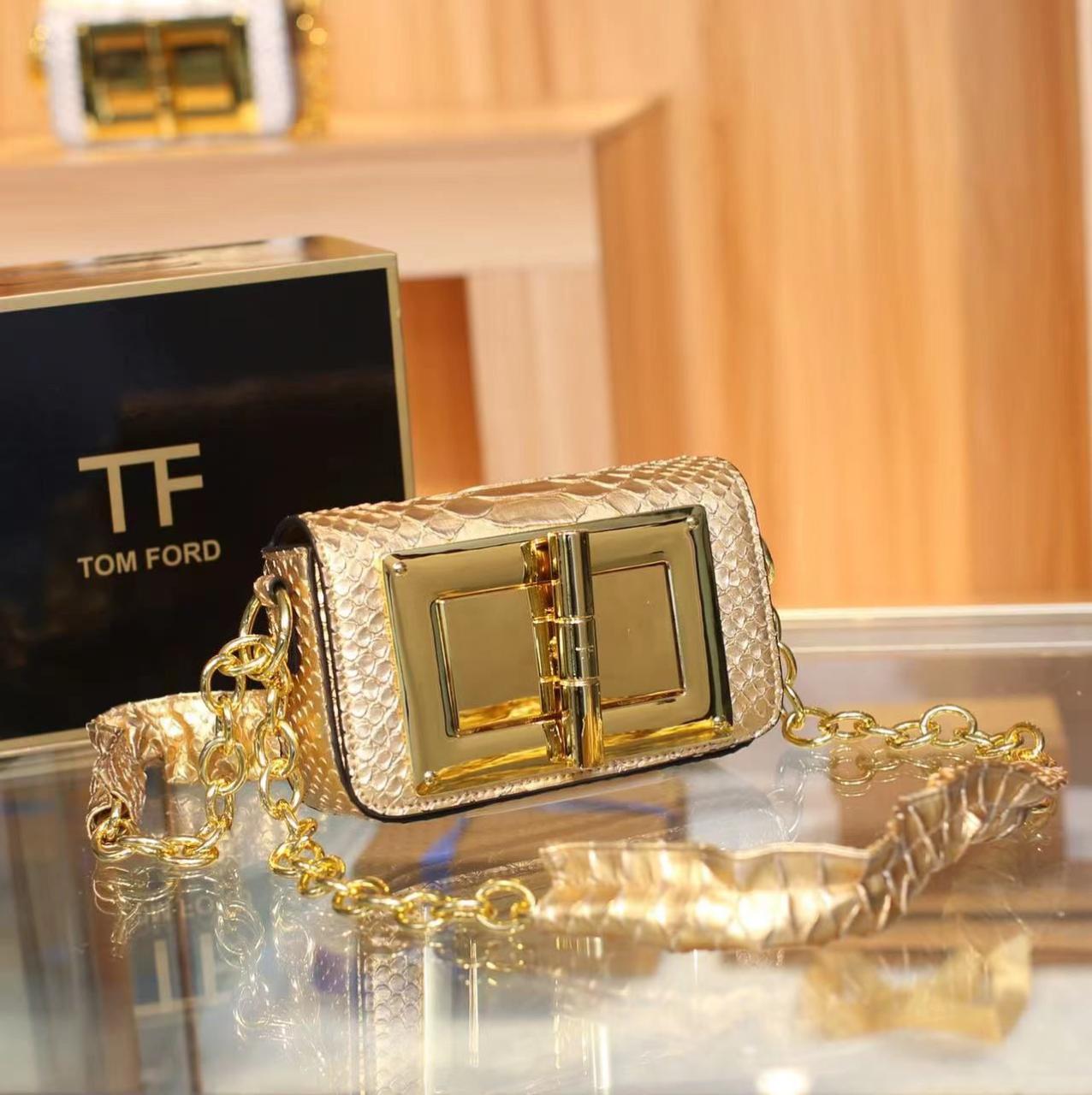 TOM FORD NATALIA SHOULDER BAG - GOLDEN