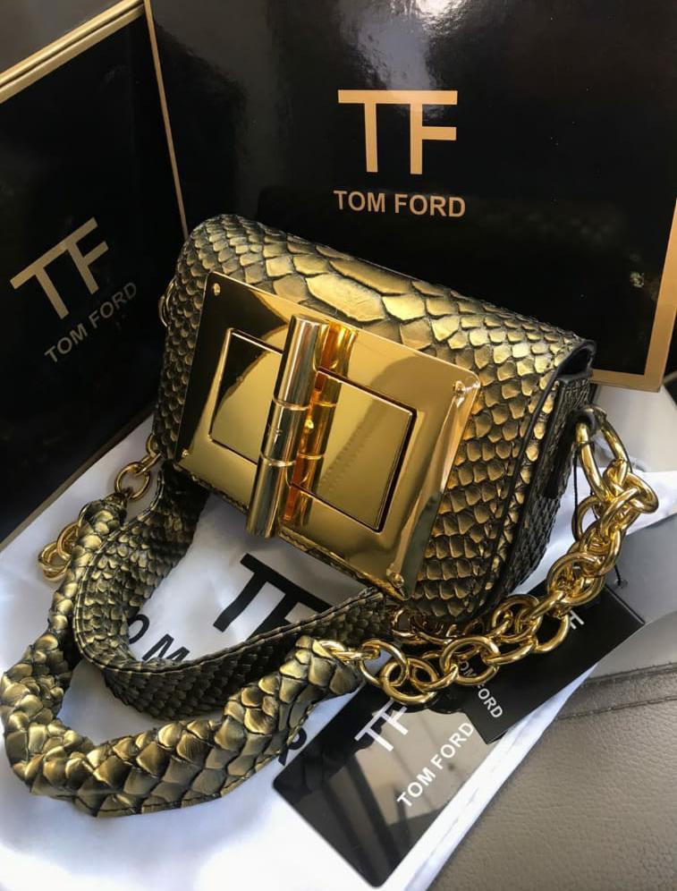 TOM FORD NATALIA SHOULDER BAG - GOLDEN BLACK