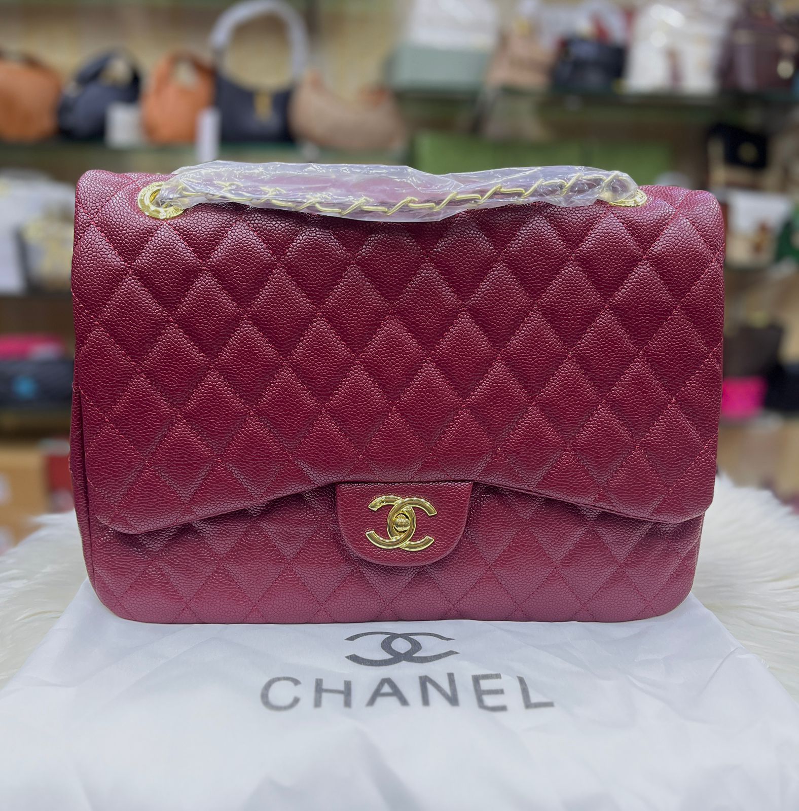 CHANEL Jumbo Classic Double Flap - Mehroon