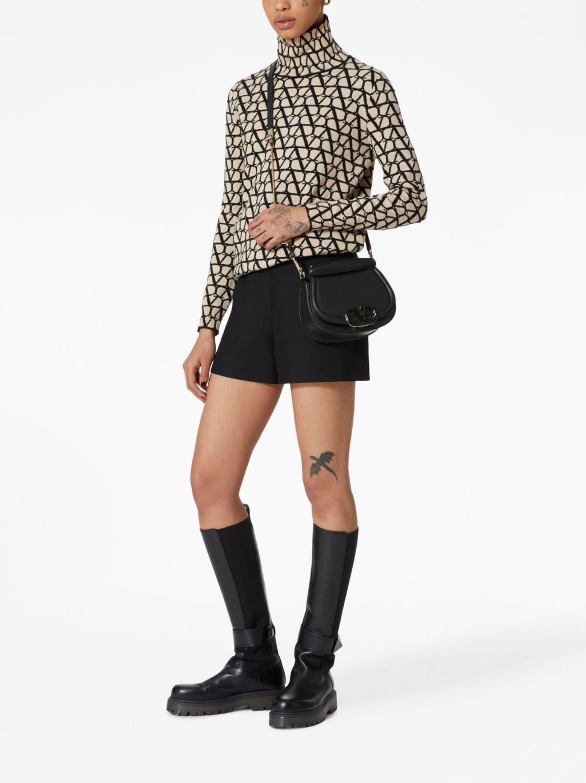 VALENTINO Garavani Vsling Leather Shoulder Bag - Official Model