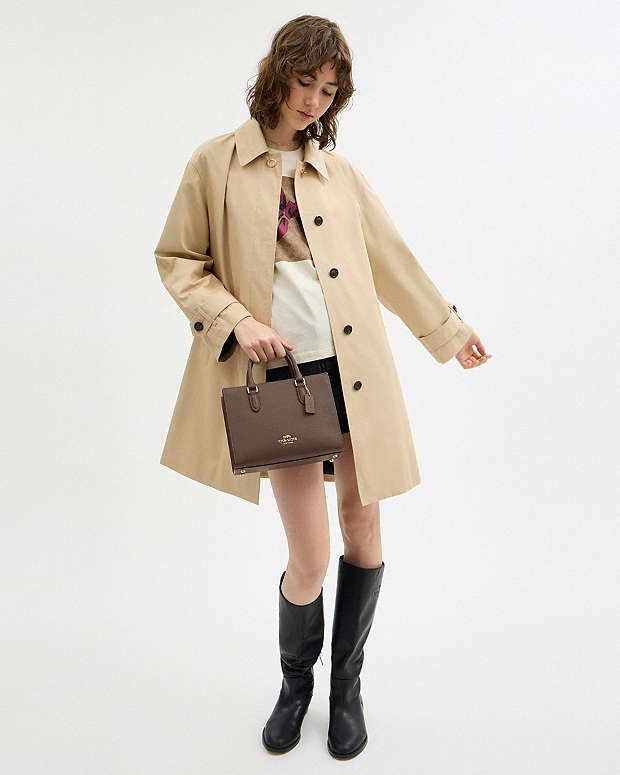 COACH Maggie Small Tote Bag - Dark Stone