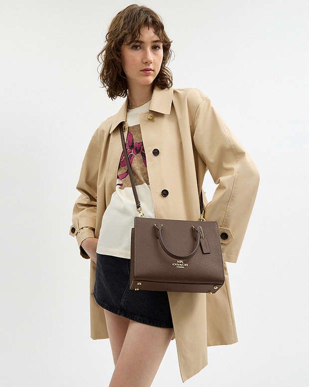 COACH Maggie Small Tote Bag - Dark Stone