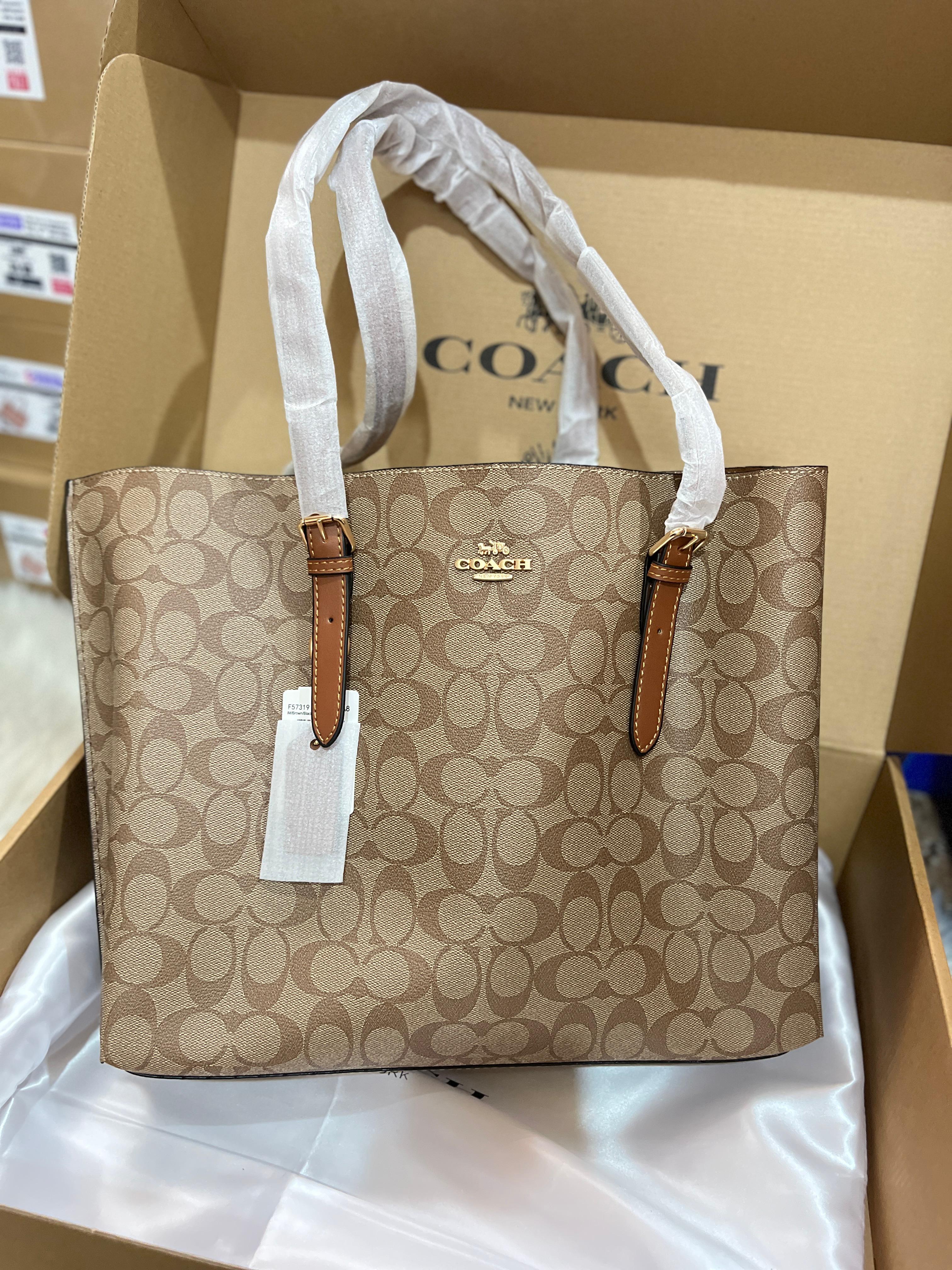 COACH Mollie Tote Bag In Signature Canvas - Brown